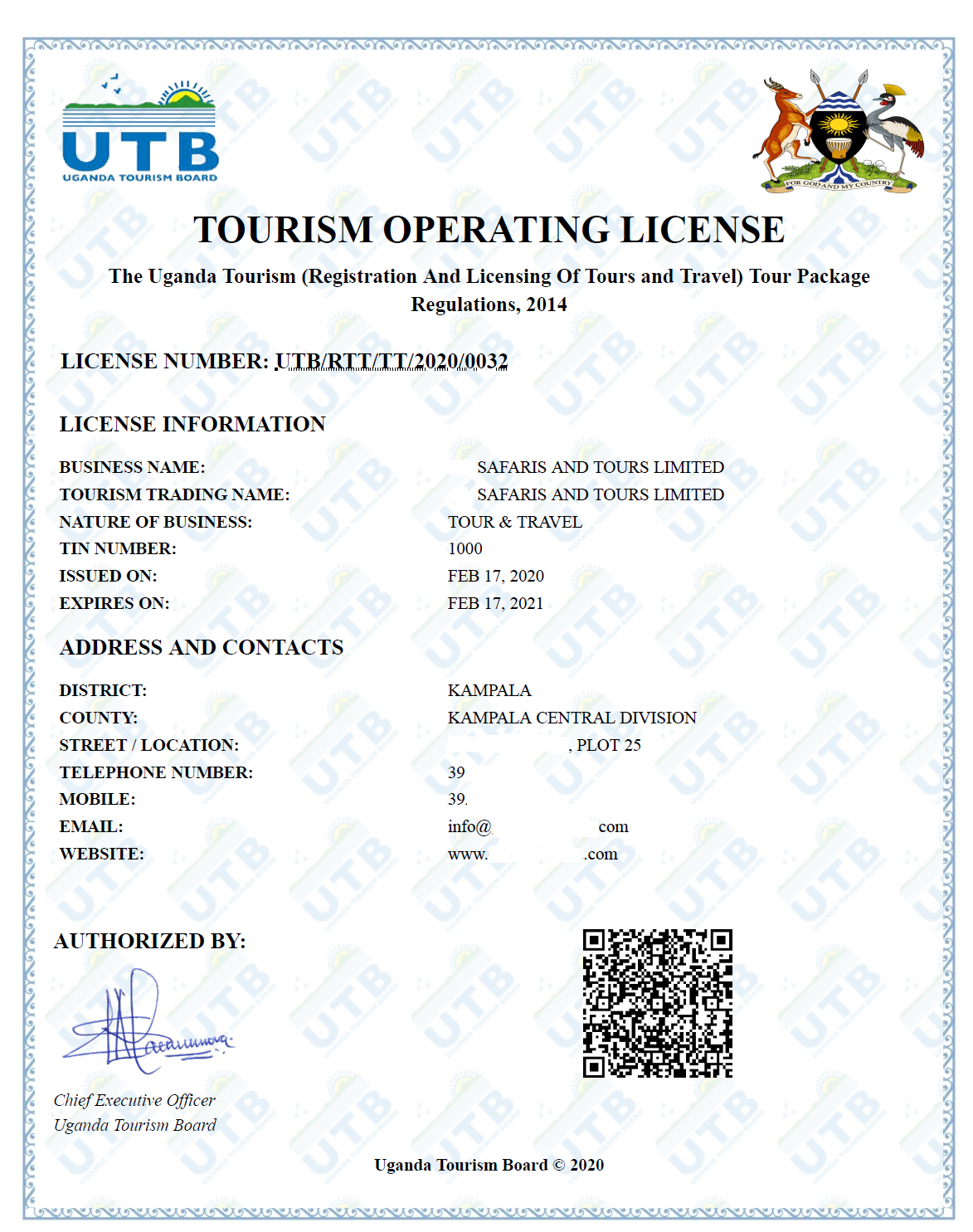 UTB License