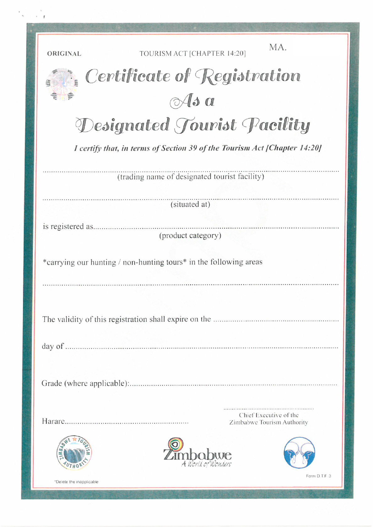 Operator's Licence (Zimbabwe)