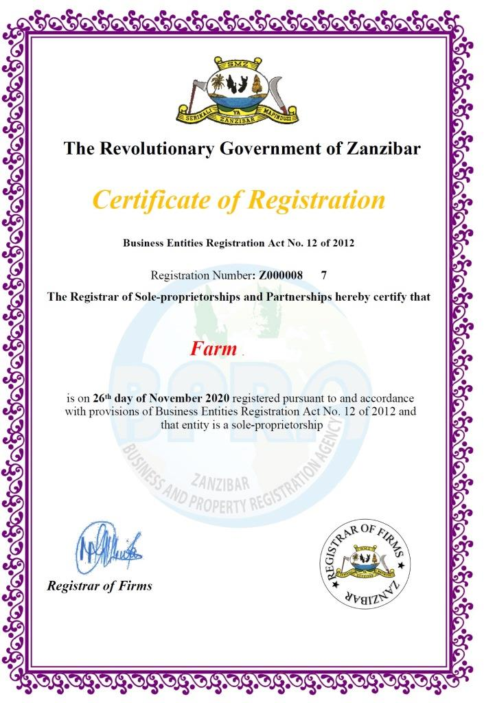 Business Registration Zanzibar